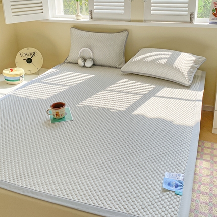 缦卡琳家纺 2025新款按摩豆豆凉席三件套 高级灰色