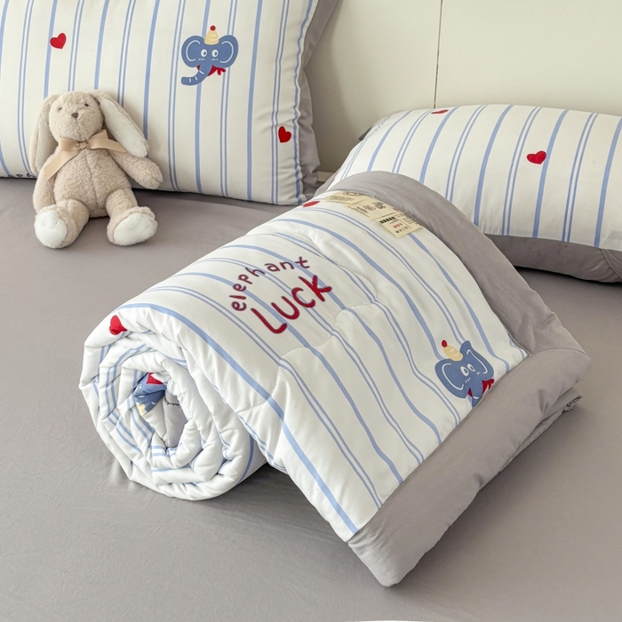 91家纺网 家纺一手货源 找家纺 （总）梦舒羽2025新款小清新系列水洗棉夏被