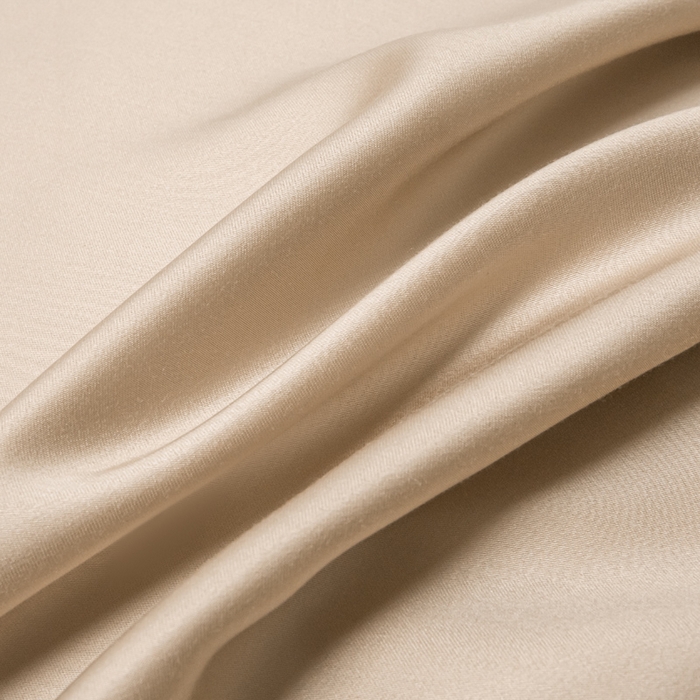 91家纺网 家纺一手货源 找家纺 涵宸 2025新款天丝-天丝棉-纯色单床单-场景2 奶茶杏