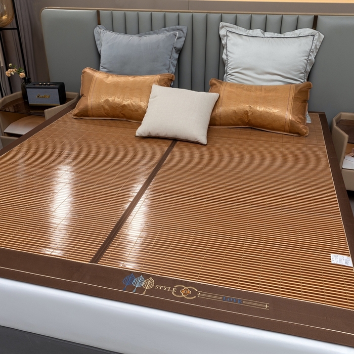 91家纺网 家纺一手货源 找家纺 苏迪凉席竹席2025新款竹席凉席冰丝席碳化双面印花藤草席 典雅-亲肤席