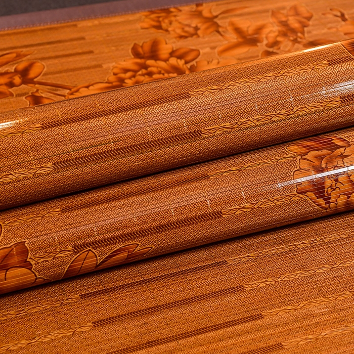 91家纺网 家纺一手货源 找家纺 苏迪凉席竹席2025新款竹席凉席冰丝席碳化双面印花藤草席 蝶恋花-棕