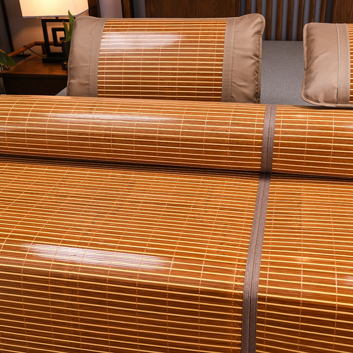 91家纺网 家纺一手货源 找家纺 苏迪凉席竹席2025新款竹席凉席冰丝席碳化双面印花藤草席 亲肤生态5.0+1