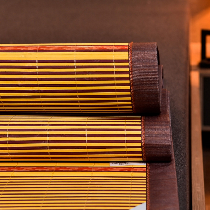 91家纺网 家纺一手货源 找家纺 苏迪凉席竹席2025新款竹席凉席冰丝席碳化双面印花藤草席 精品羊毛丝