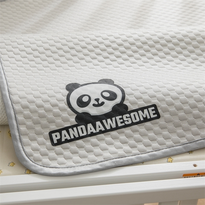 91家纺网 家纺一手货源 找家纺 宅部落 2025新款凉感豆豆儿童卡通凉席 酷熊-灰