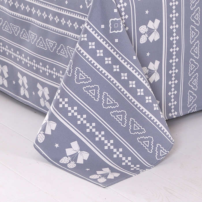 91家纺网 家纺一手货源 找家纺 望淮家纺 2025新款老粗布凉席床单三件套 蝴蝶结