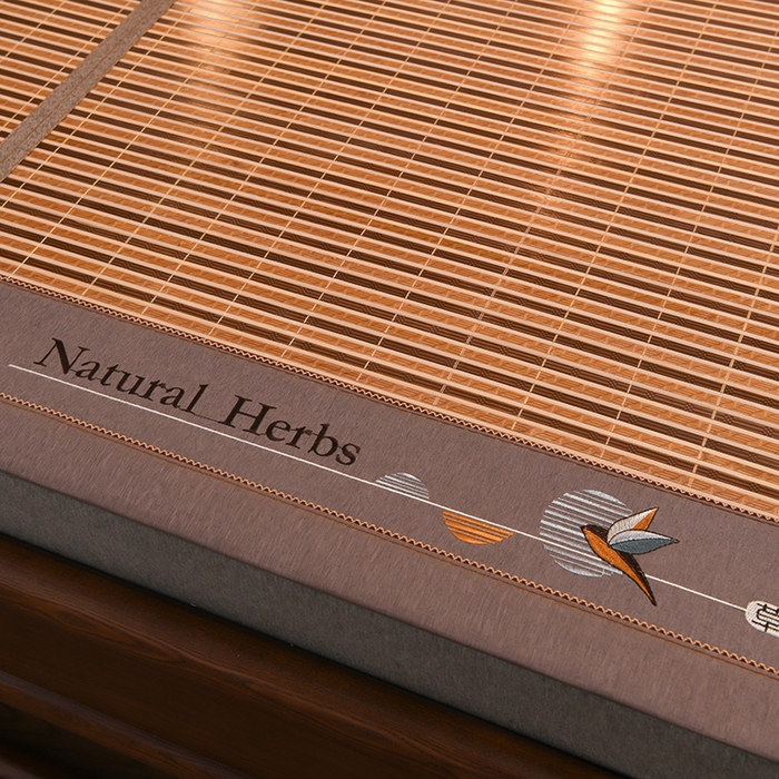 91家纺网 家纺一手货源 找家纺 苏迪凉席竹席2025新款竹席凉席冰丝席碳化双面印花藤草席 草本--北欧风情