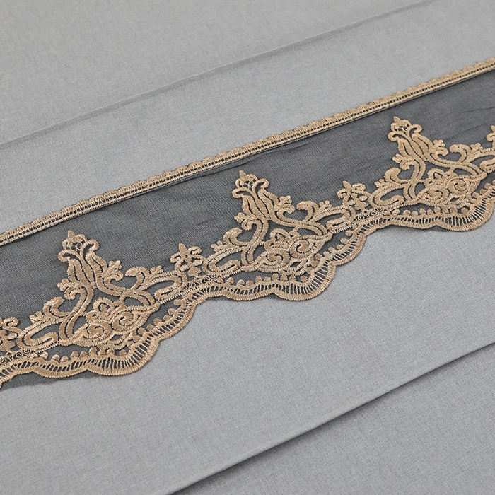 91家纺网 家纺一手货源 找家纺 芙怡 2025春夏新款8026款棉麻绒美 容床罩-角花系列 角花-灰色