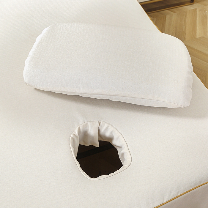 91家纺网 家纺一手货源 找家纺 芙怡 2025春夏新款8023款棉麻绒贴花美 容床罩-花漾系列 花漾-白