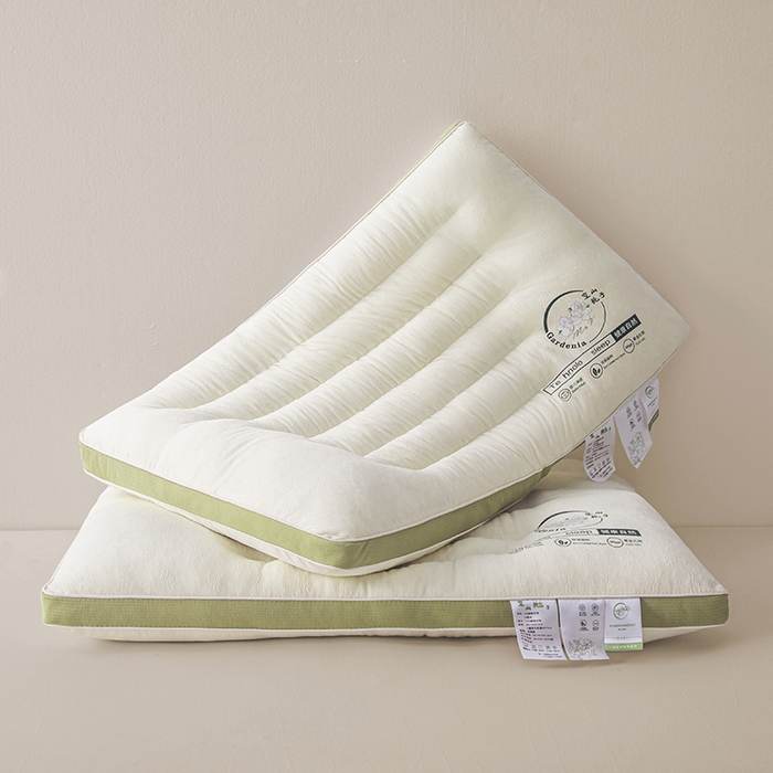 91家纺网 家纺一手货源 找家纺 云熙枕业 2025新款亲肤提花空山栀子花枕头枕芯 空山栀子定型枕 48x74cm/只