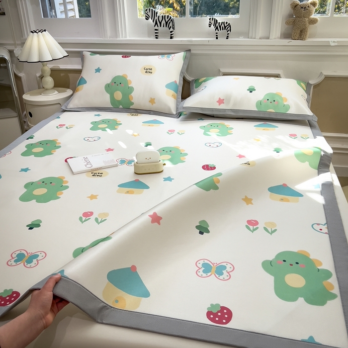 91家纺网 家纺一手货源 找家纺 （总）五月家纺 2025新款卡通冰丝印花凉席