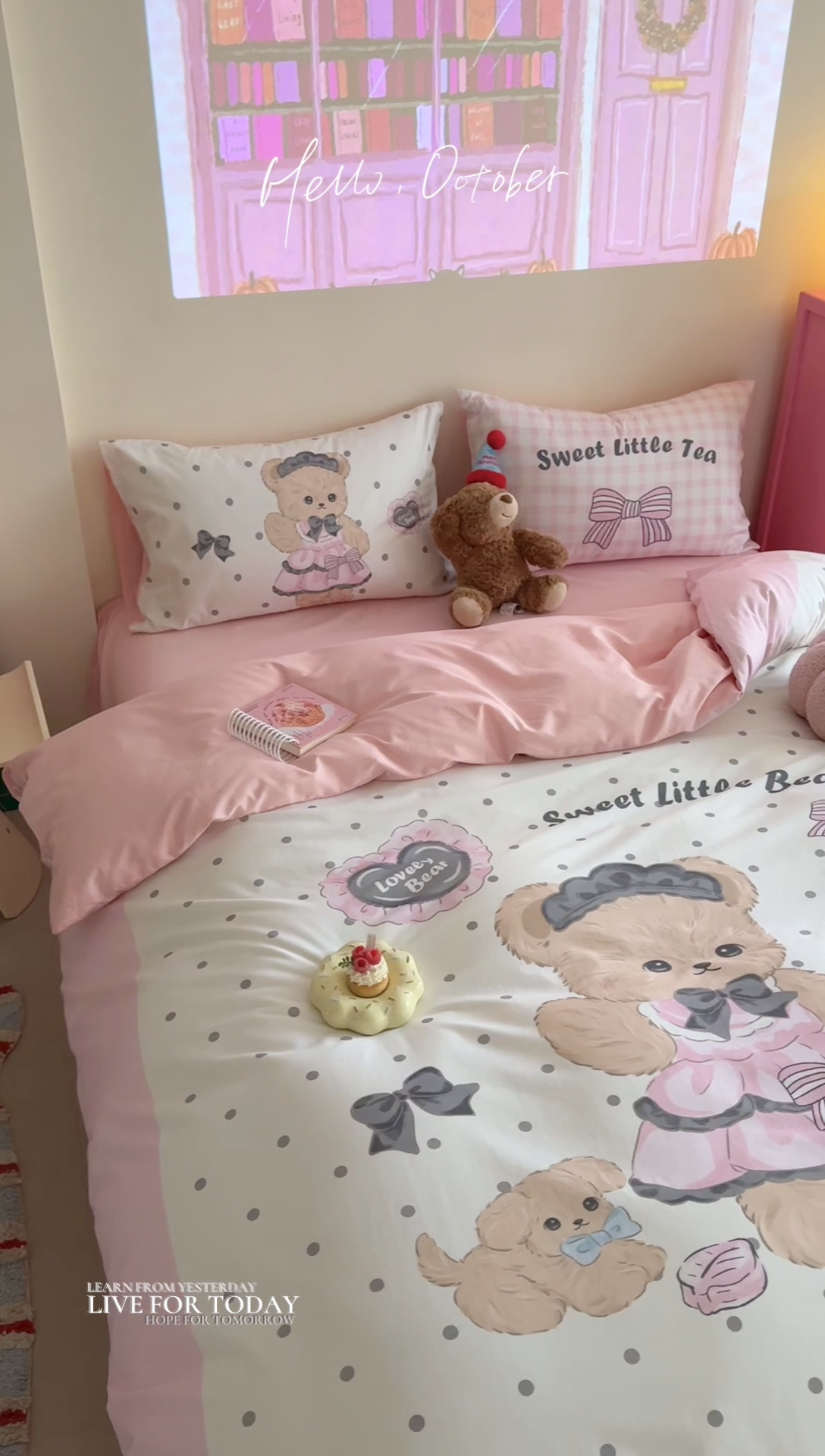 91家纺网 家纺一手货源 找家纺 美乐迪家纺 2025新款大版全棉四件套 茶话熊