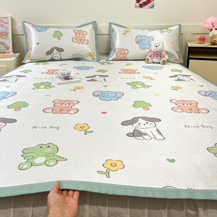 莱米家纺 2025新款小清新数码冰藤系列软席 动物世界