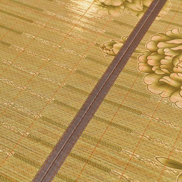 91家纺网 家纺一手货源 找家纺 苏迪凉席竹席2025新款竹席凉席冰丝席碳化双面印花藤草席 蝶恋花-浅绿