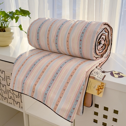 91家纺网 家纺一手货源 找家纺 贝扬思 2025新款水洗皱皱纱系列夏被夏凉被空调被（风格一） 樱桃泡泡