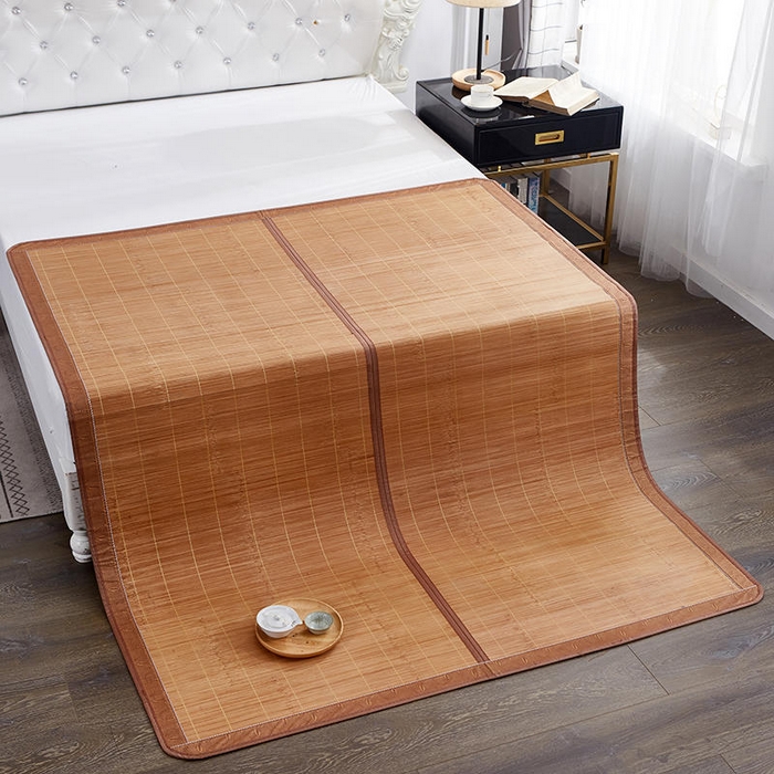 91家纺网 家纺一手货源 找家纺 苏迪凉席竹席2025新款竹席凉席冰丝席碳化双面印花藤草席 3.2碳化席