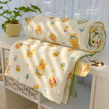 91家纺网 家纺一手货源 找家纺 （总）贝扬思 2025新款水洗皱皱纱系列夏被夏凉被空调被（风格一）