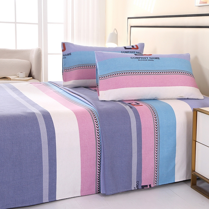 91家纺网 家纺一手货源 找家纺 望淮家纺 2025新款老粗布凉席床单三件套 时尚条