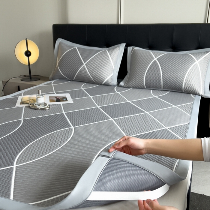 91家纺网 家纺一手货源 找家纺 慕尚家纺 2025新款泡泡大PE提花软席 交织 灰