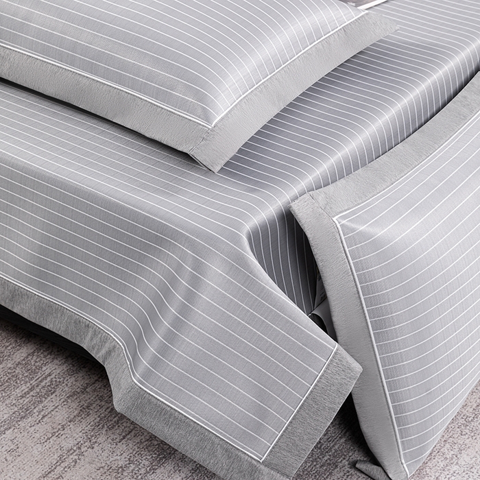 91家纺网 家纺一手货源 找家纺 小牛席业 2025新款新款无印风纯色凉感冰丝席系列-床席款 灰色