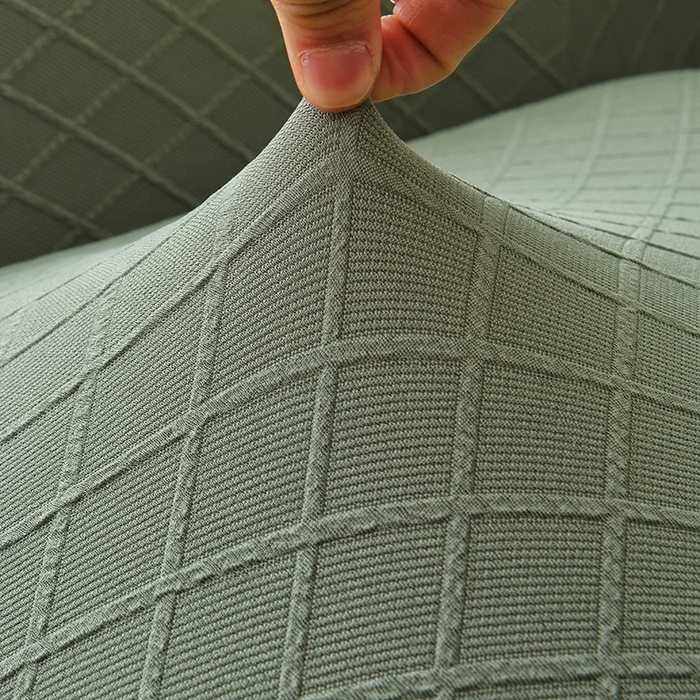 91家纺网 家纺一手货源 找家纺 2025新款菱形格大号老虎椅套 果绿