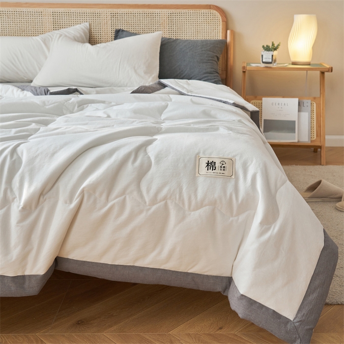 91家纺网 家纺一手货源 找家纺 （总）金鹰 2025新款A类纯棉水洗棉色织棉花夏被全棉空调被夏凉被