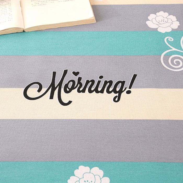 91家纺网 家纺一手货源 找家纺 望淮家纺 2025新款老粗布凉席床单三件套 早安绿