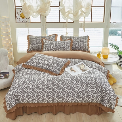 91家纺网 家纺一手货源 找家纺 （总）美之润家纺2025新款针织棉被套床盖纯色四件套