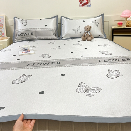 91家纺网 家纺一手货源 找家纺 莱米家纺 2025新款小清新数码冰藤系列软席 水墨蝴蝶