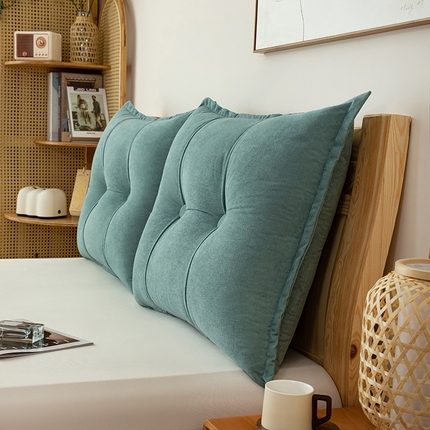 沐沐家纺 2026新款雪尼绒纯色靠枕 淡绿色