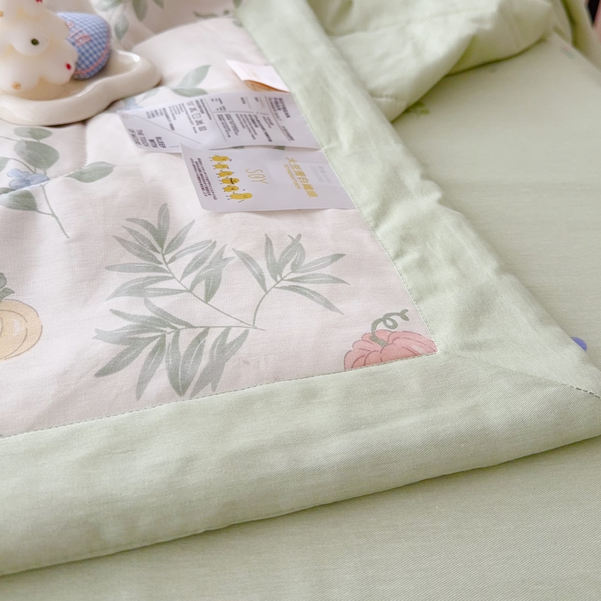 91家纺网 家纺一手货源 找家纺 于果 2025新款全棉纯棉夏被夏凉被空调被四件套 轻婉花语