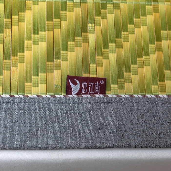 91家纺网 家纺一手货源 找家纺 苏迪凉席竹席2025新款竹席凉席冰丝席碳化双面印花藤草席 春色江南-绿