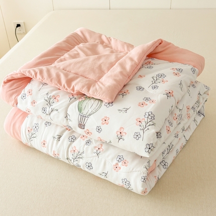 蕾诺2025春夏新款小清新系列水洗棉夏被夏凉被空调被 盛夏花园