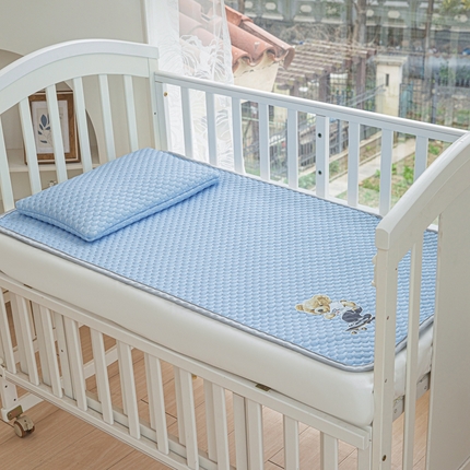 宅部落 2025新款凉感豆豆儿童卡通凉席 滑板熊-深蓝