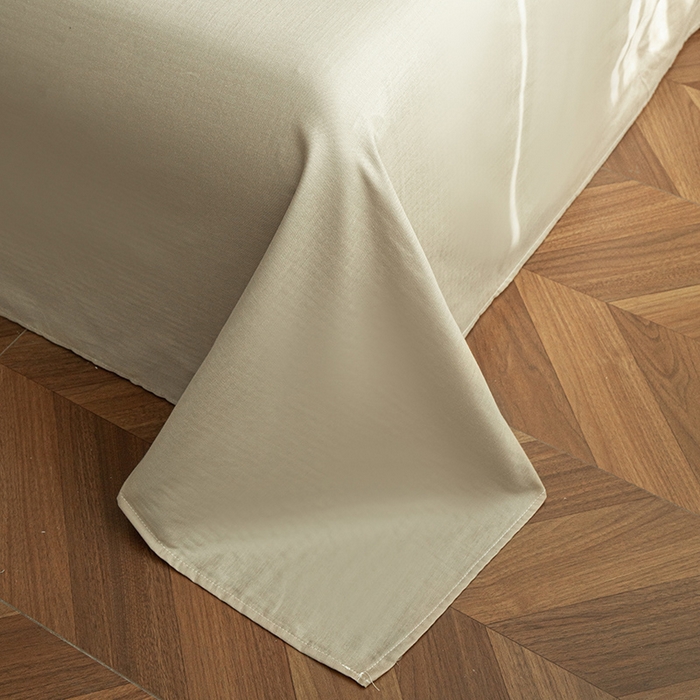 91家纺网 家纺一手货源 找家纺 2025新款A类全棉三层纱四件套 咖小格