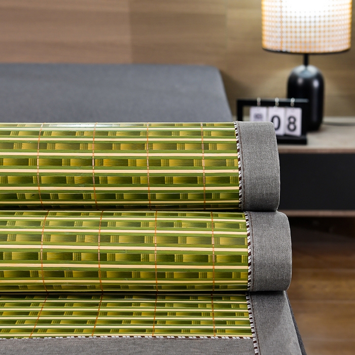 91家纺网 家纺一手货源 找家纺 苏迪凉席竹席2025新款竹席凉席冰丝席碳化双面印花藤草席 江南-绿水青山