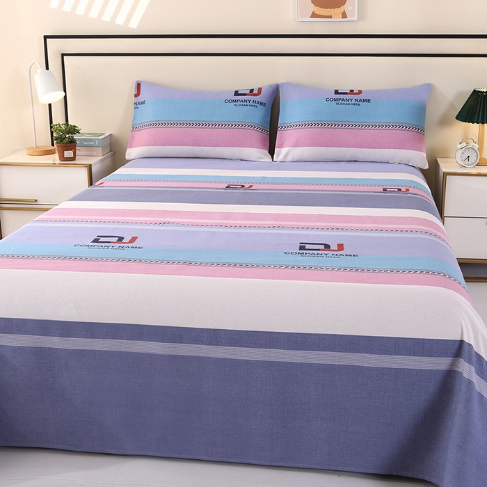 91家纺网 家纺一手货源 找家纺 望淮家纺 2025新款老粗布凉席床单三件套 时尚条