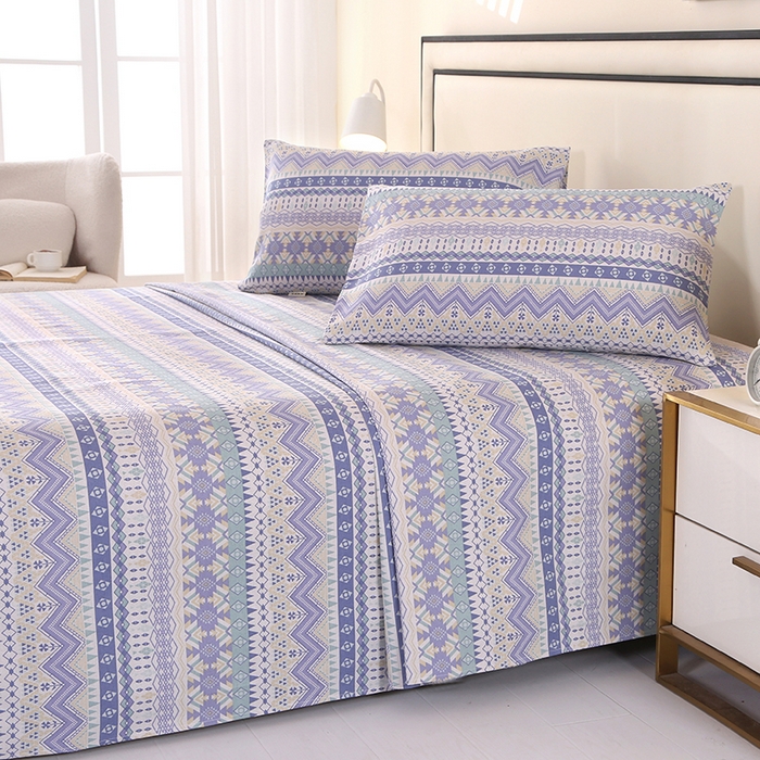 91家纺网 家纺一手货源 找家纺 望淮家纺 2025新款老粗布凉席床单三件套 米波风情