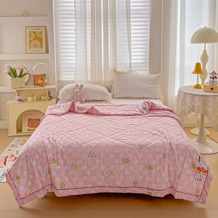 91家纺网 家纺一手货源 找家纺 （总）莎臣豹 2025新款小清新水洗棉花边夏被