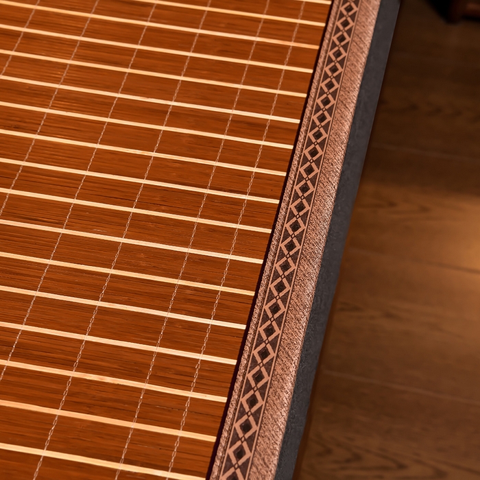 91家纺网 家纺一手货源 找家纺 苏迪凉席竹席2025新款竹席凉席冰丝席碳化双面印花藤草席 碳化岁月