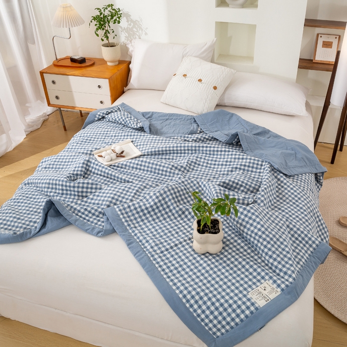 91家纺网 家纺一手货源 找家纺 （总）美梦之都2025新款A类色织水洗棉夏被新疆棉花被空调被夏凉被被子被芯