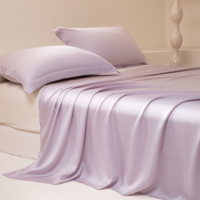 91家纺网 家纺一手货源 找家纺 涵宸 2025新款天丝-天丝棉-纯色单床单-场景2 紫语