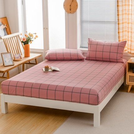 91家纺网 家纺一手货源 找家纺 （总）柠萌家居 2025新款A类全棉色织水洗棉单床笠