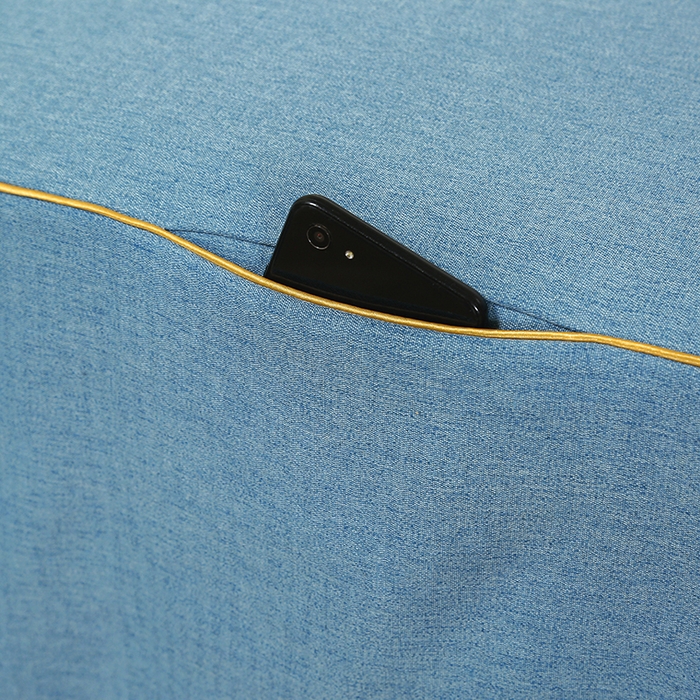 91家纺网 家纺一手货源 找家纺 芙怡 2025春夏新款8023款棉麻绒贴花美 容床罩-花漾系列 花漾-湖蓝