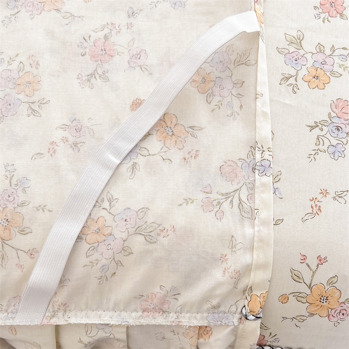 91家纺网 家纺一手货源 找家纺  十个点 2025新款全棉纯棉蕾丝花边床裙 花小莱-粉