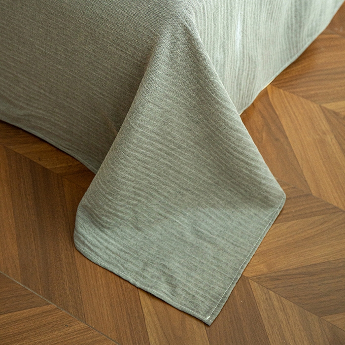 91家纺网 家纺一手货源 找家纺 2025新款A类全棉三层纱四件套 轩谷幽兰