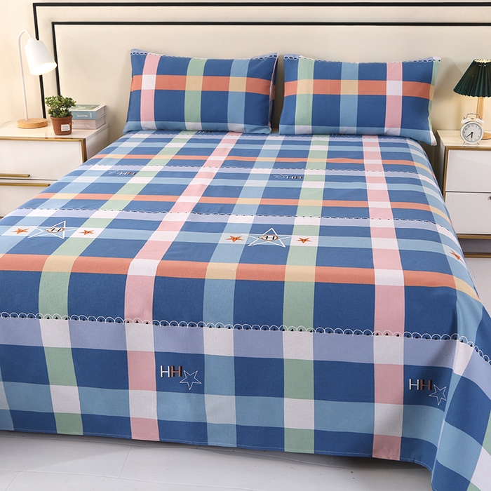 91家纺网 家纺一手货源 找家纺 望淮家纺 2025新款老粗布凉席床单三件套 星雅格