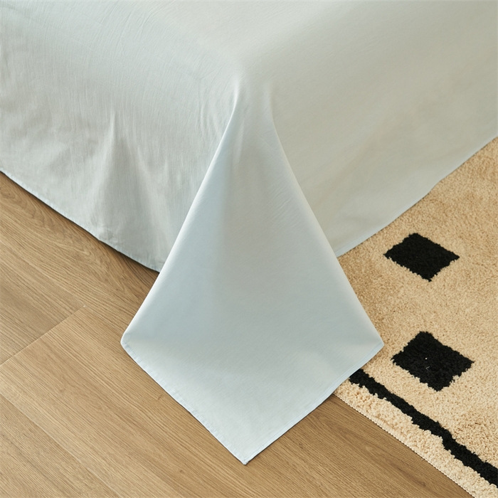 91家纺网 家纺一手货源 找家纺 金鹰 2025新款A类纯棉提花条纹水洗棉大豆全棉夏被空调被四件套 条纹-天蓝