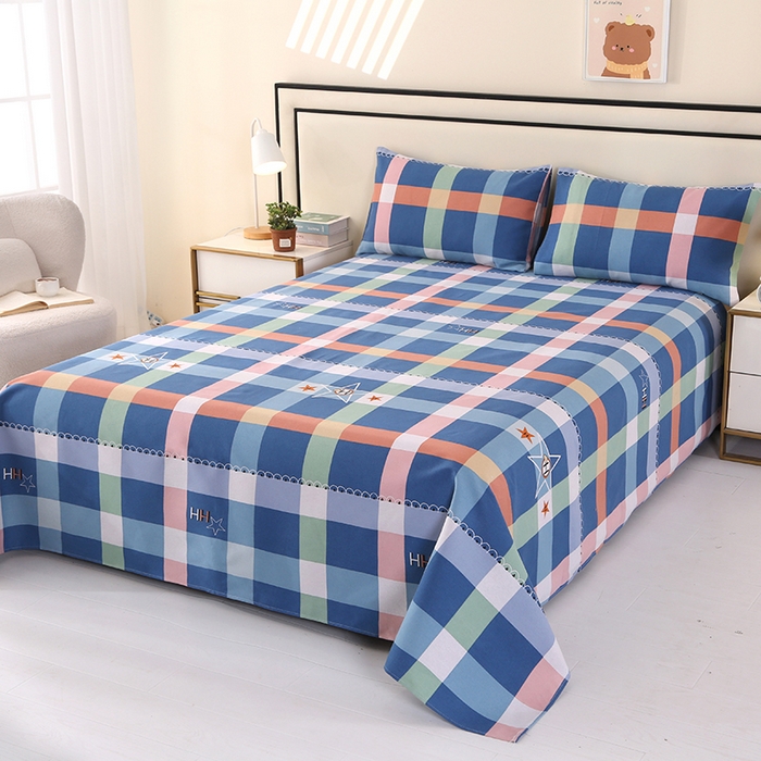 91家纺网 家纺一手货源 找家纺 望淮家纺 2025新款老粗布凉席床单三件套 星雅格