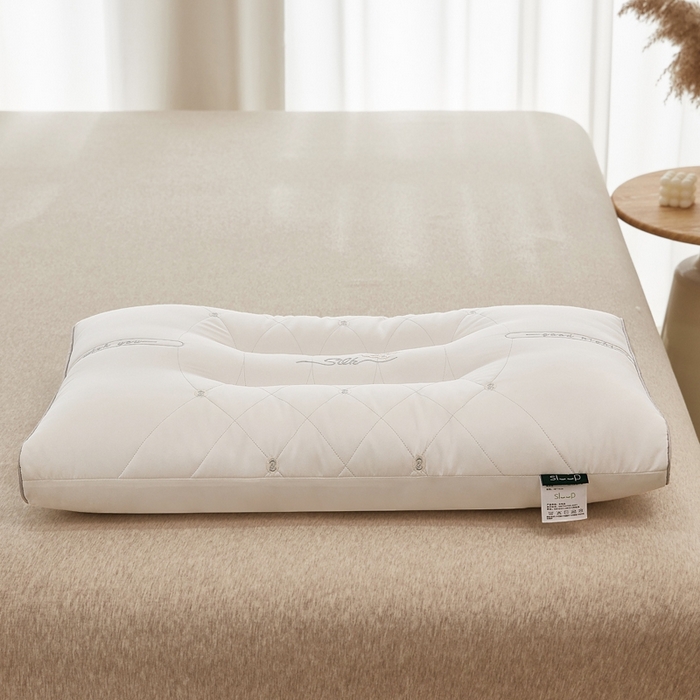 91家纺网 家纺一手货源 找家纺 （总）蚕阿婆2025新款扁平低枕护颈助睡眠枕