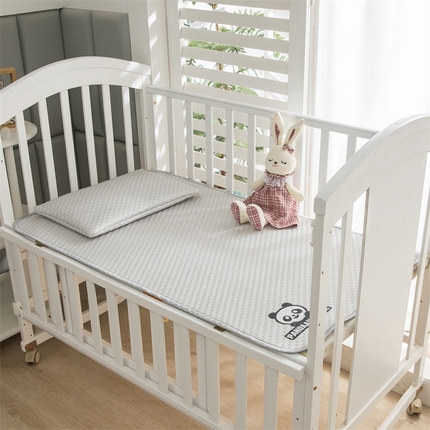 宅部落 2025新款凉感豆豆儿童卡通凉席 酷熊-灰